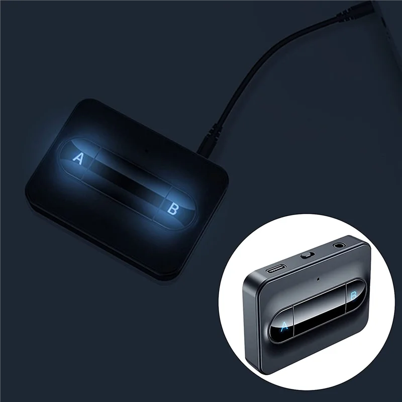 

10X адаптер передатчика Bluetooth 5.0 Dual Link для наушников домашняя звуковая система черный-[Y03A]