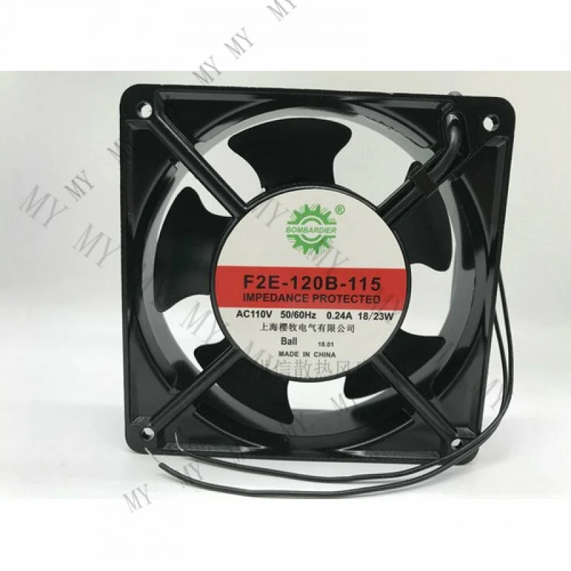 

Вентилятор охлаждения TT F2E-120B-115 BOMBARDIER, 110В, 0.24А, 18-23Вт, 12038, 1 шт.