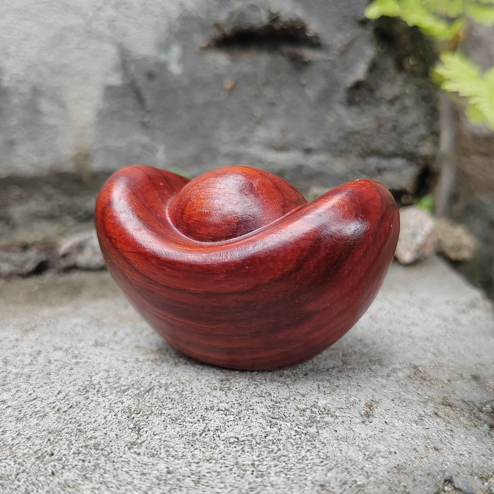 Hand-Carved Wooden Ingot Figurine Ornament, Eastern Aesthetics, Minimalist Style, Suitable for Desktop Decorations, Christmas Gifts, Bedroom, Party Decorations, Interior Decorations, Centerpiece Decorations, Holiday Decorations