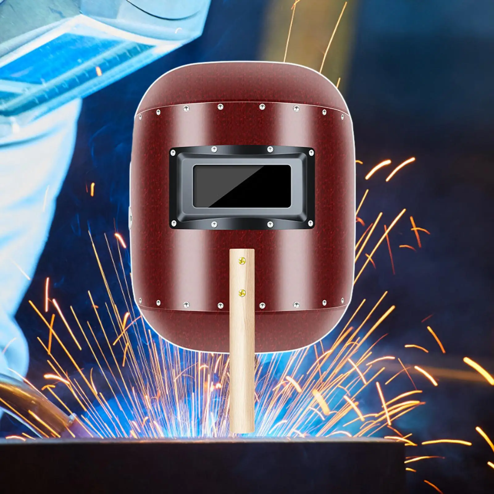 Welding Mask, Semi Automatic Handheld , Welding Hat, TIG Grinding Face Protector for Sandblasting