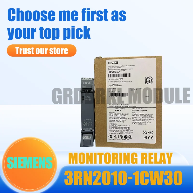 

New Original SIEMENS 3RN2 Series 3RN2010-1CW30 Monitoring Relay - Motor Thermal