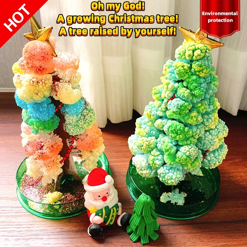 

Magic Growing Christmas Tree DIY Fun Xmas Toy for Adults Home Festival Party Decor Props Mini Tree festival Kids gifts Toys