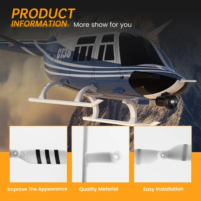 RC لعبة هليكوبتر ترقية C138 الهيكل السفلي والذيل الدوار عدة ل RC عصر C138 جرس 206 1:33 لعبة تعمل بالريموت هليكوبتر أجزاء