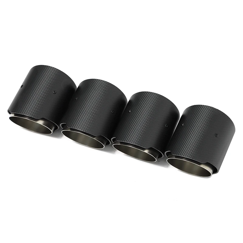 4 Pcs Carbon Fiber Exhaust Tips For BMW F87 M2 F80 M3 F82 F83 M4 Exhaust Pipe ID 70mm Inlet Muffler Nozzle Exhaust System