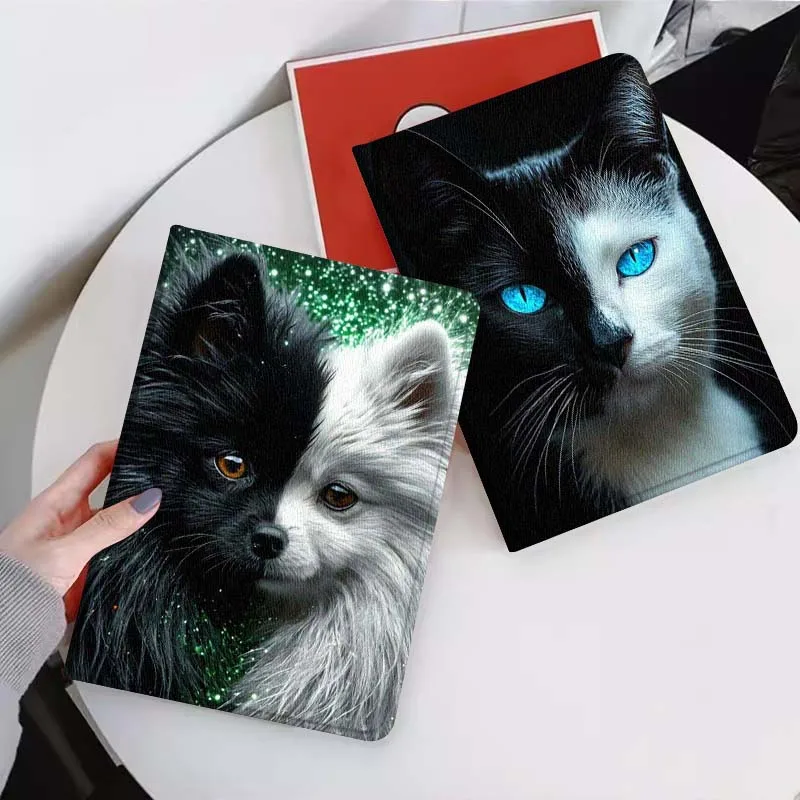 

Blue Eyed Black White Cat Gift For Xiaomi Mi Pad Mini 4 5 6 7 SE Pro Plus Redmi Pad 2 SE 2025 8.8 11 Foldable Tablet Case
