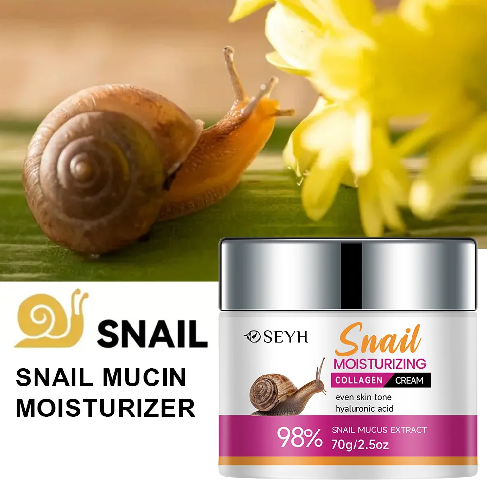 SEYH Snail Moisturizing Cream with Collagen Retinol Niacinamide Hyaluronic Acid Brightens Skin Tightens Uniforms All Skin Types
