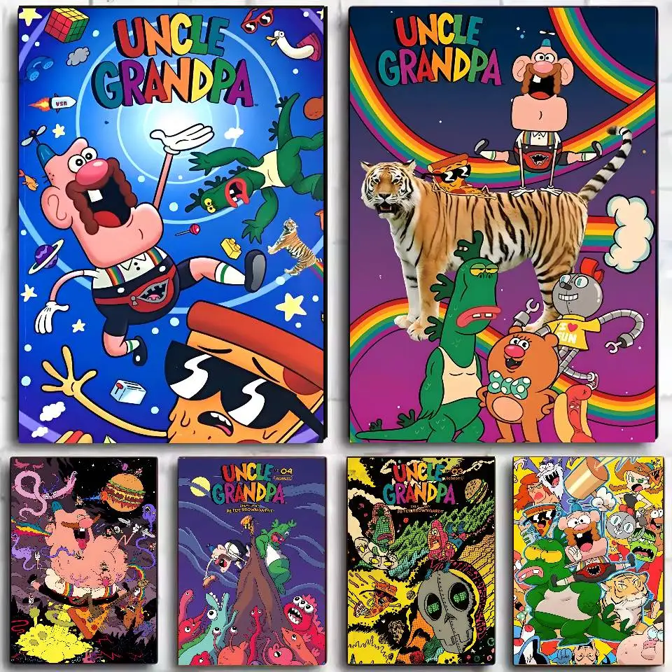 الكرتون العم الجد المشارك ذاتية اللصق الفن مقاوم للماء ورقة ملصق مقهى بار النوم غرفة جدار ديكور #1