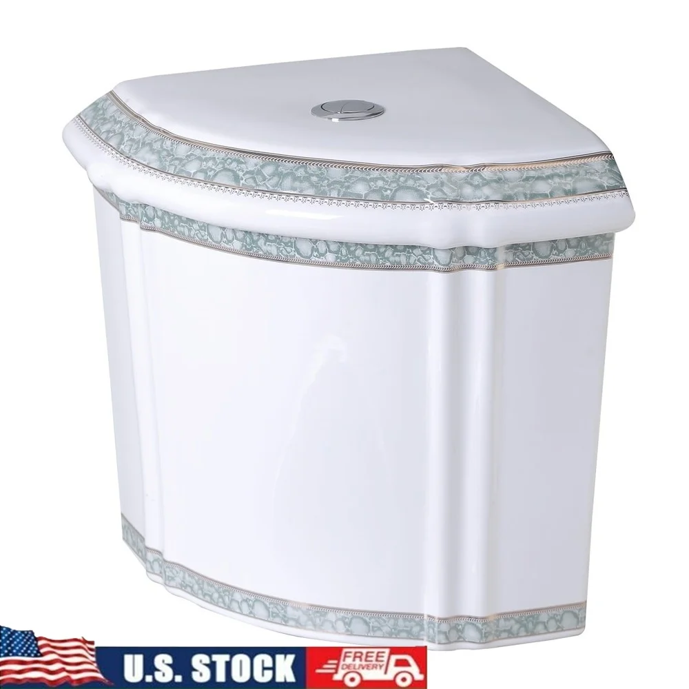 

Угловой бак для унитаза, стекловий, Китай, зеленое золото, окрашенный фарфоровый угловой монтаж, приспособление для ванной комнаты, современный дизайн для дома