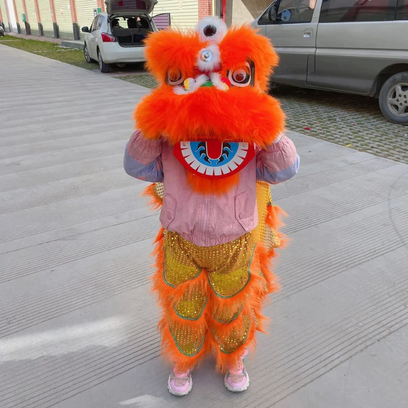 Chinese Lion Dance for Kids Advertising Carnival Mascot Costume Cute Small Southern Lion Dance Halloween Cosplay Clothing