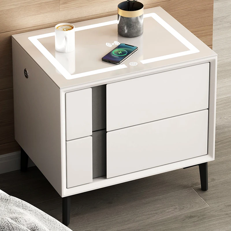 Bedside table Multifunctional smart bedside table Luxury smart bedside table with wireless usb charging