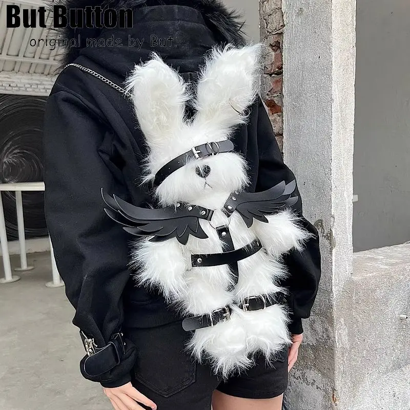 black furry mini backpack Abel & Lula Faux Fur Navy The fluffy straps add extra comfort and charm Nike Futura 365 Faux Fur