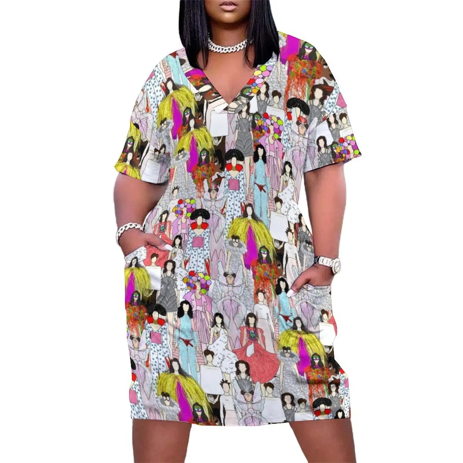 Bjork-A-thon Loose Pocket Dress dress for women summer dresses with long sleeves summer dresses for women 2025 Women long dress