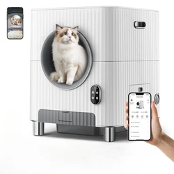 Large Capacity Automatic Cat Litter Box Automatic Door for Cat Litter Box Self Cleaning Cat Litter Box with APP Control