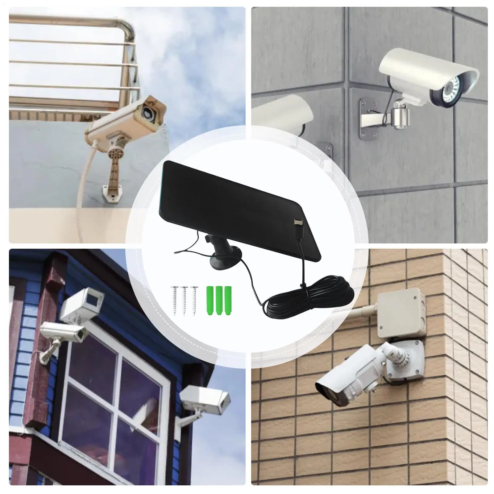 

Солнечная панель для камеры Ring Camera с низким энергопотреблением, Type-C, солнечный повербанк, кольцевое солнечное зарядное устройство для дома, офиса, квартиры, общежития