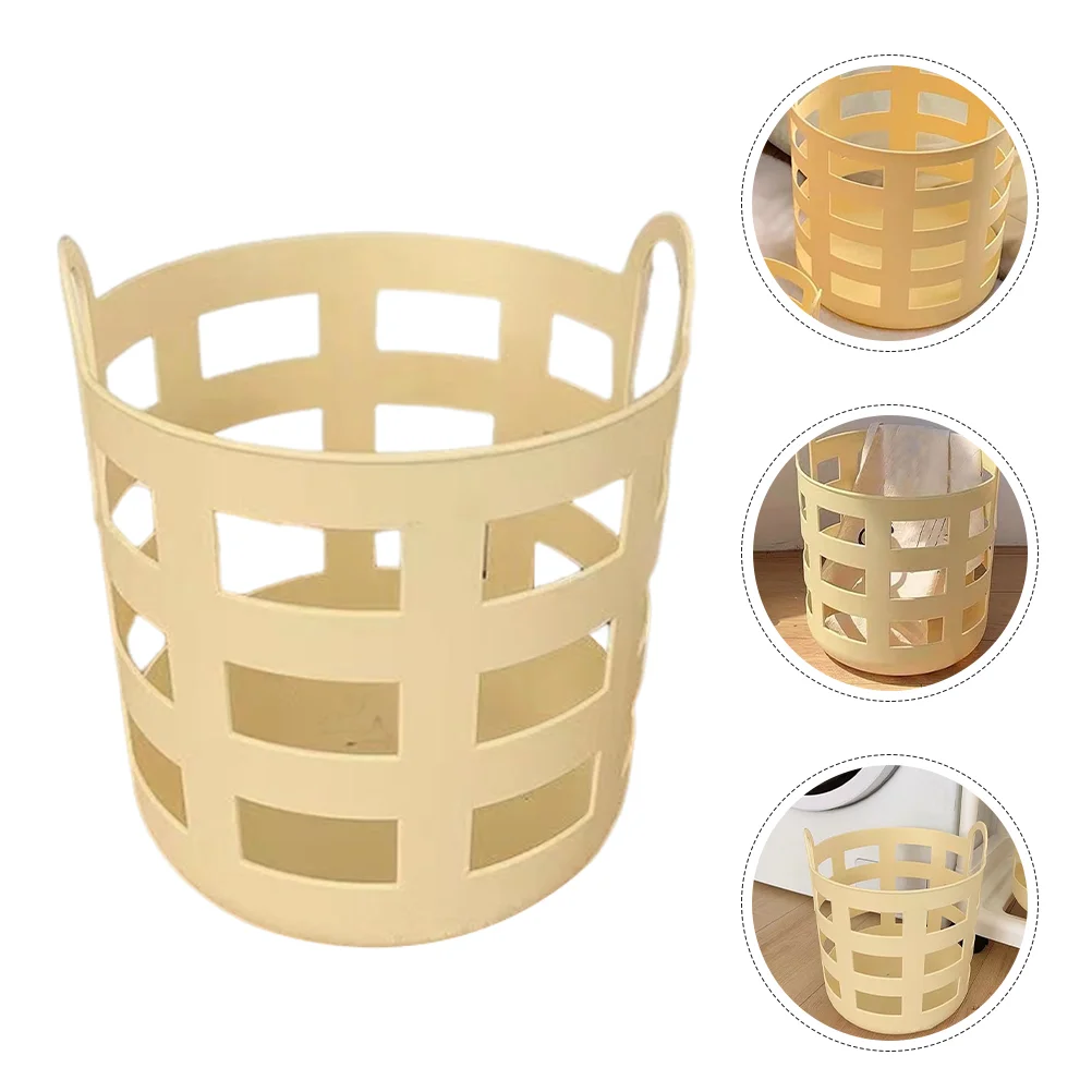 

Lid Laundry Basket Foldable Hamper with Handle High Capacity Bucket Plastic Baskets for Bathroom