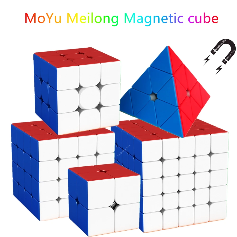 MoYu Meilong Magnetic cube 3x3x3 cubo magnético 2x2 cubo 3x3 cubo 4x4 cubo 5x5 cubo pirámide cubo velocidad magnética cubo magic