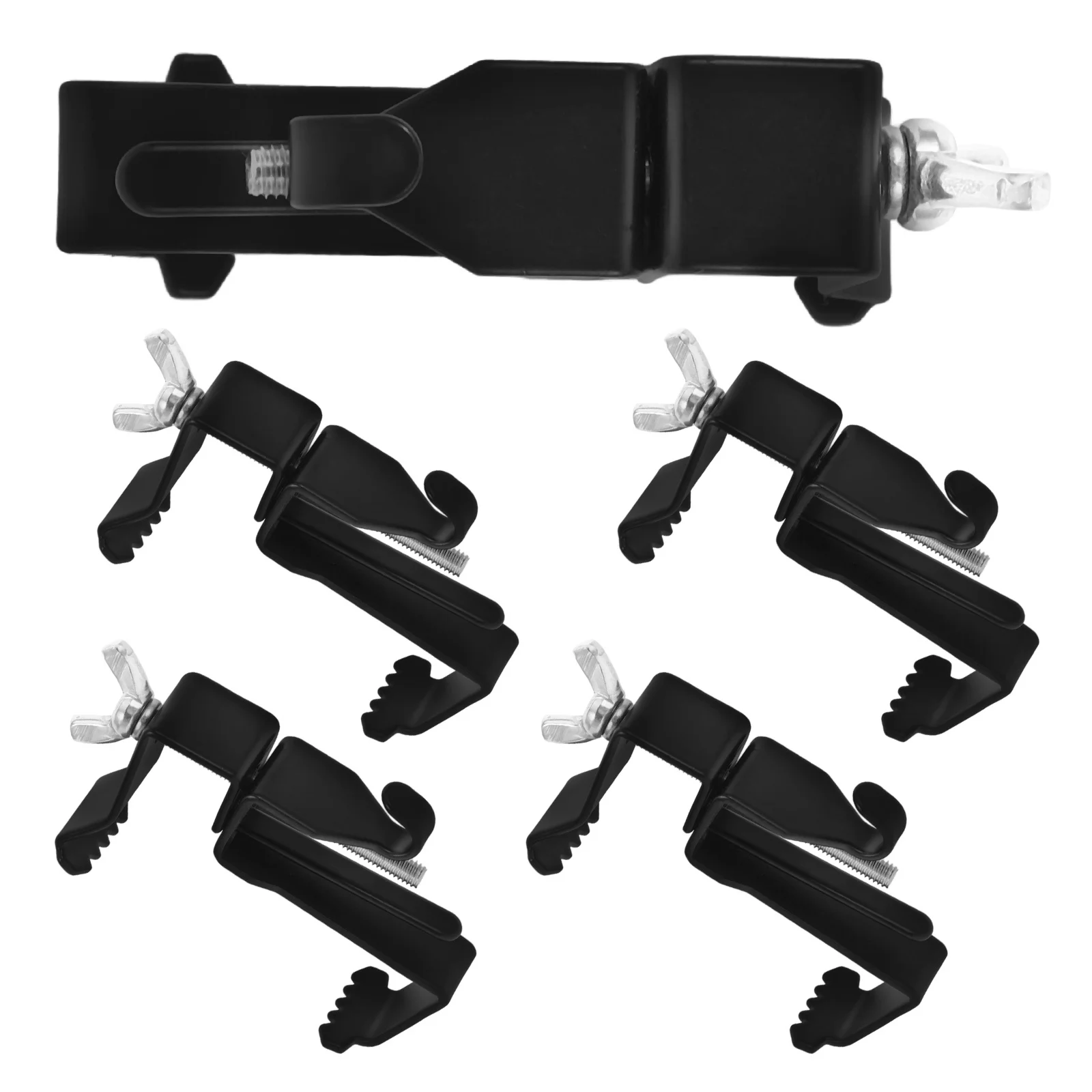 

5pcs Pool Fence Hook Heavy Duty Metal Wall Mount For Outdoor Bathroom Door Back Storage Multi-Use Pole Hanger Pool Tool