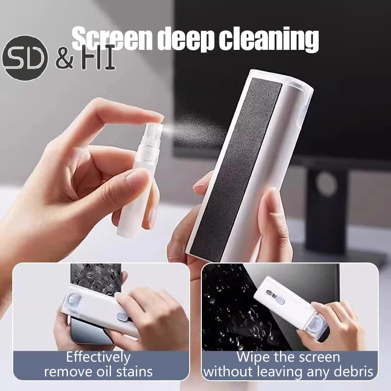 7 In 1 Computer Keyboard Cleaner Brush Kit Screen Cleaning Multifunctional Headset Case Cleaning Tools Spray Bottle Clearing Ash