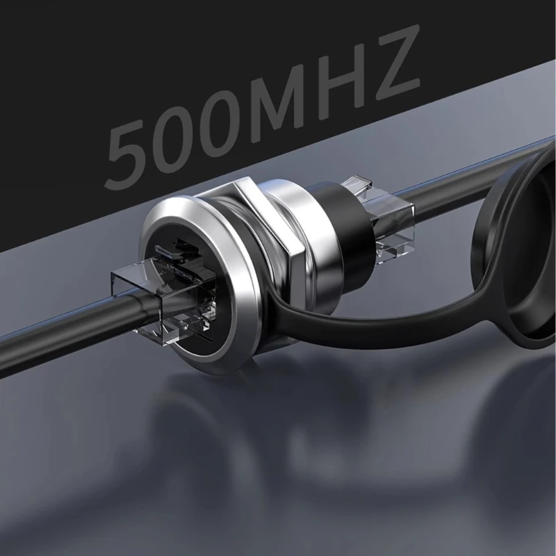 2피스 아연 합금 USB3.0 패널 마운트 소켓 어댑터 빠른 속도 데이터 전송 벽 책상용 금도금 포트 F19E