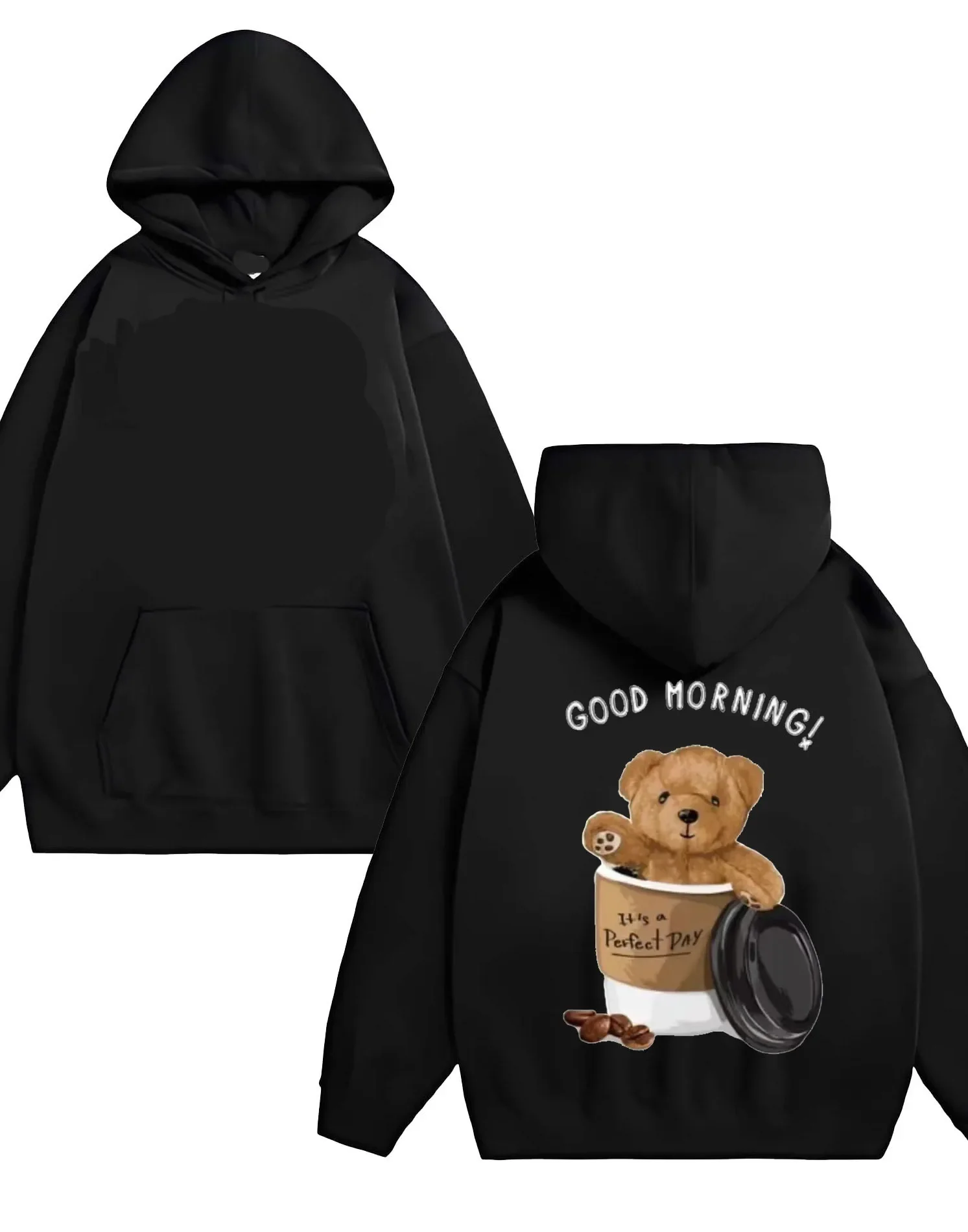 

Autumn New Bear Letter Printed Unique Design American Sweet 330g High Quality Heavy duty Hoodie Loose Couple's Loose Hoodie