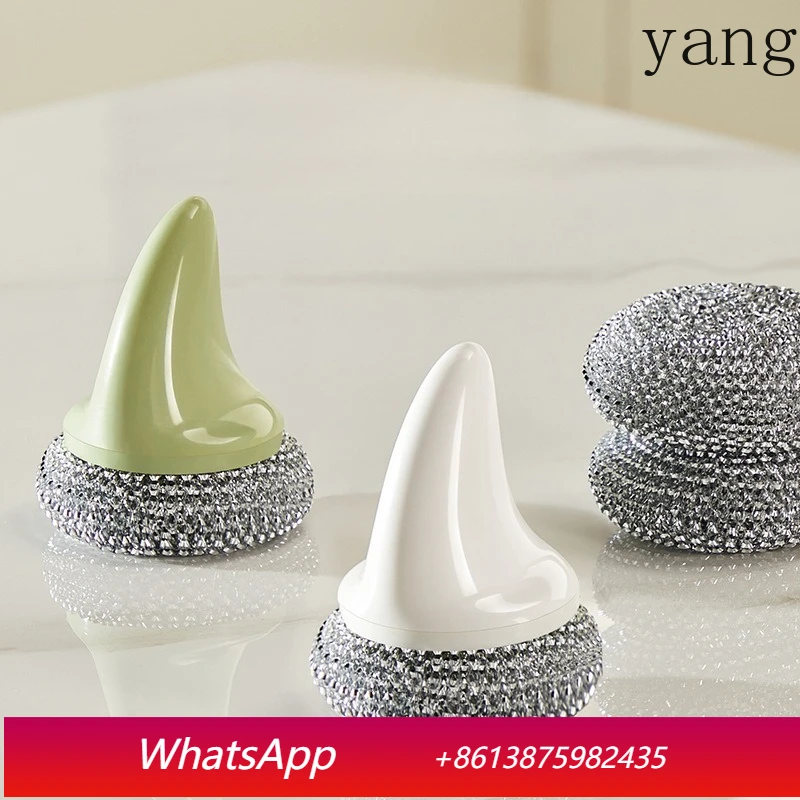 

Щетка для мытья посуды LTT Kitchen, не повреждающая посуду, с ручкой и стальной проволочной щетиной, для очистки и дезинфекции кастрюль.