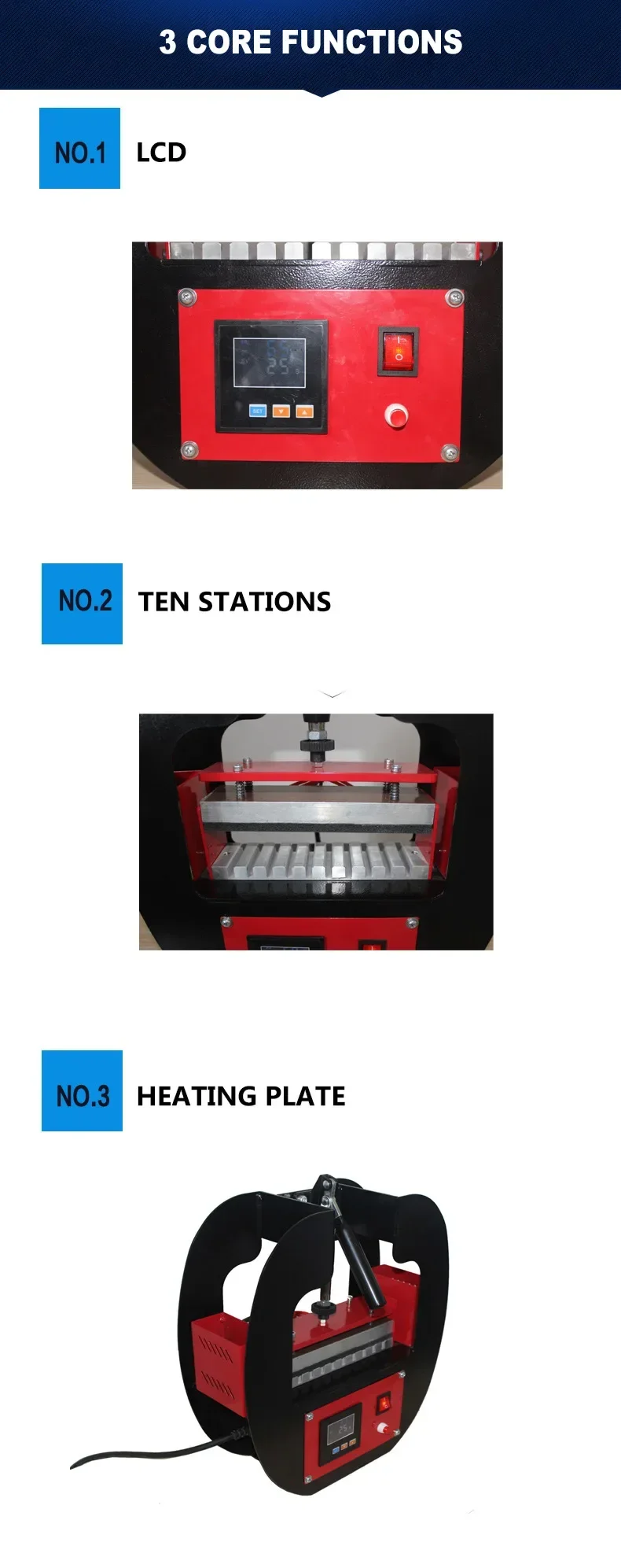 

Ck1707 Ten station High yield Pen Printing Machine Manual Small Thermal Transfer Hot Pen Machine