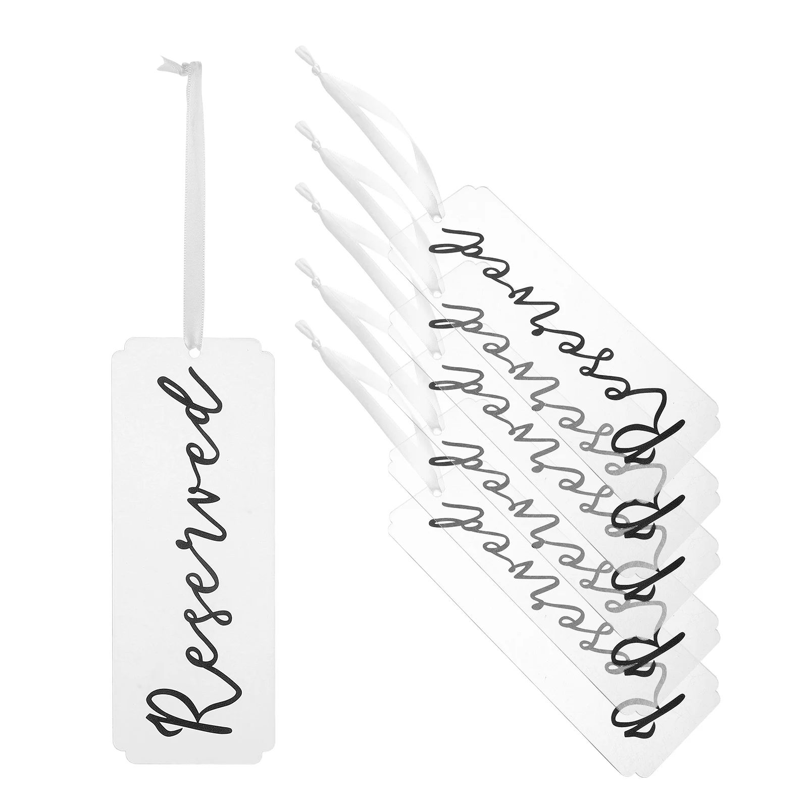 

6Pcs Acrylic Reserved Table Signs Hanging Tags Reserved Seat Markers for Wedding Chairs Restaurants Office Events
