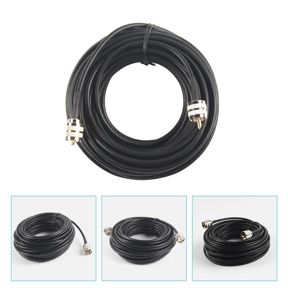 

RG58 UHF Cable 259 to 259 Low Loss Antenna Connector Coax Cable for Radio Handheld Devices