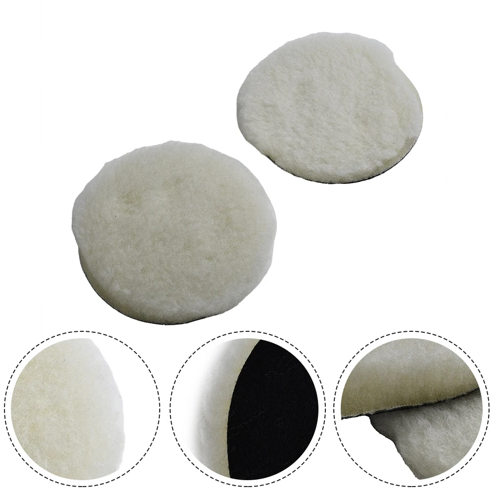 

2pcs 5/6/7 Inch Wool Buffing Polishing Pads White Bonnets Sanding On Car Buffer Sponge For Kitchen Bathroom Cleaning Tools