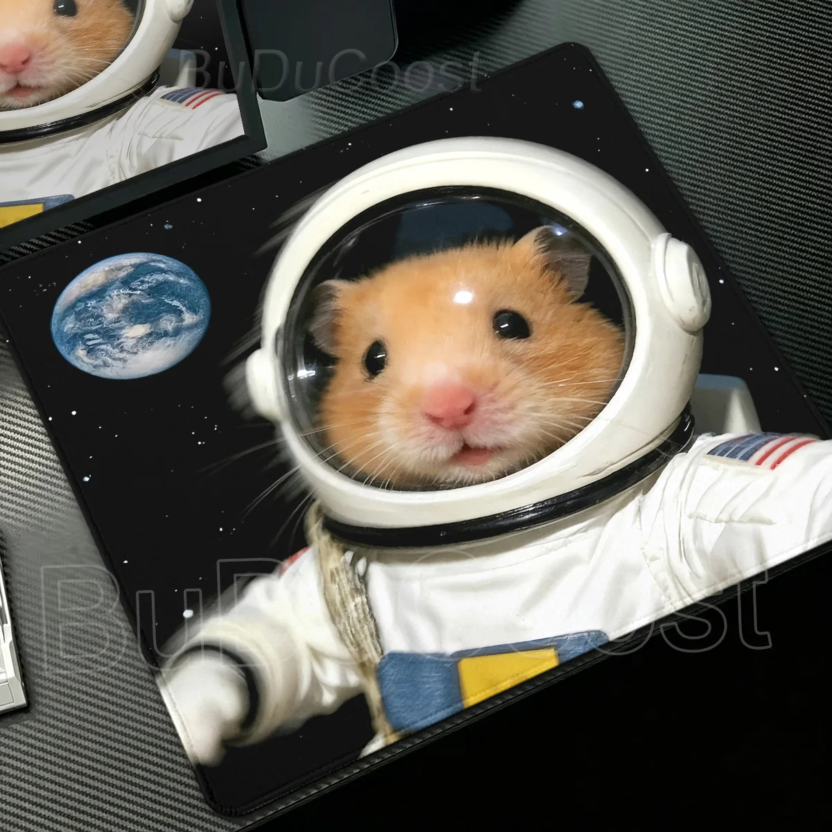Kawaii Hamster Astronaut Mouse Pad Small Gaming Laptops Mousepad Gamer Carpet Keyboard Mat Desk Protector Cute Animal Mause Pads