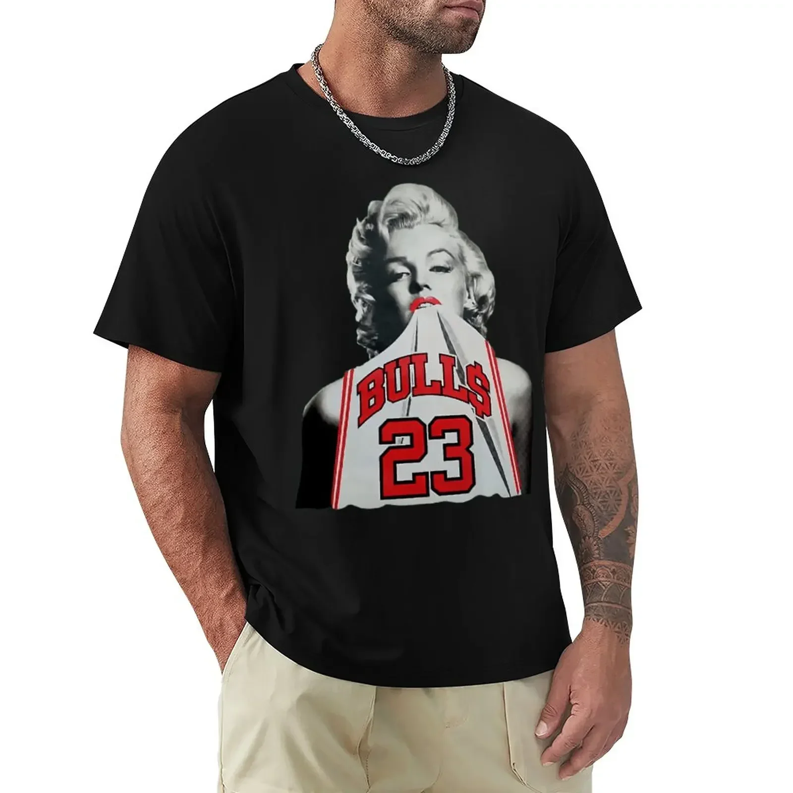 2024 funny Vintage Home Hot Sale Move Eur Size Flying Michaeler And Jordans Chicago 23 Basketball Stars Bulls 23 Tees harajuku