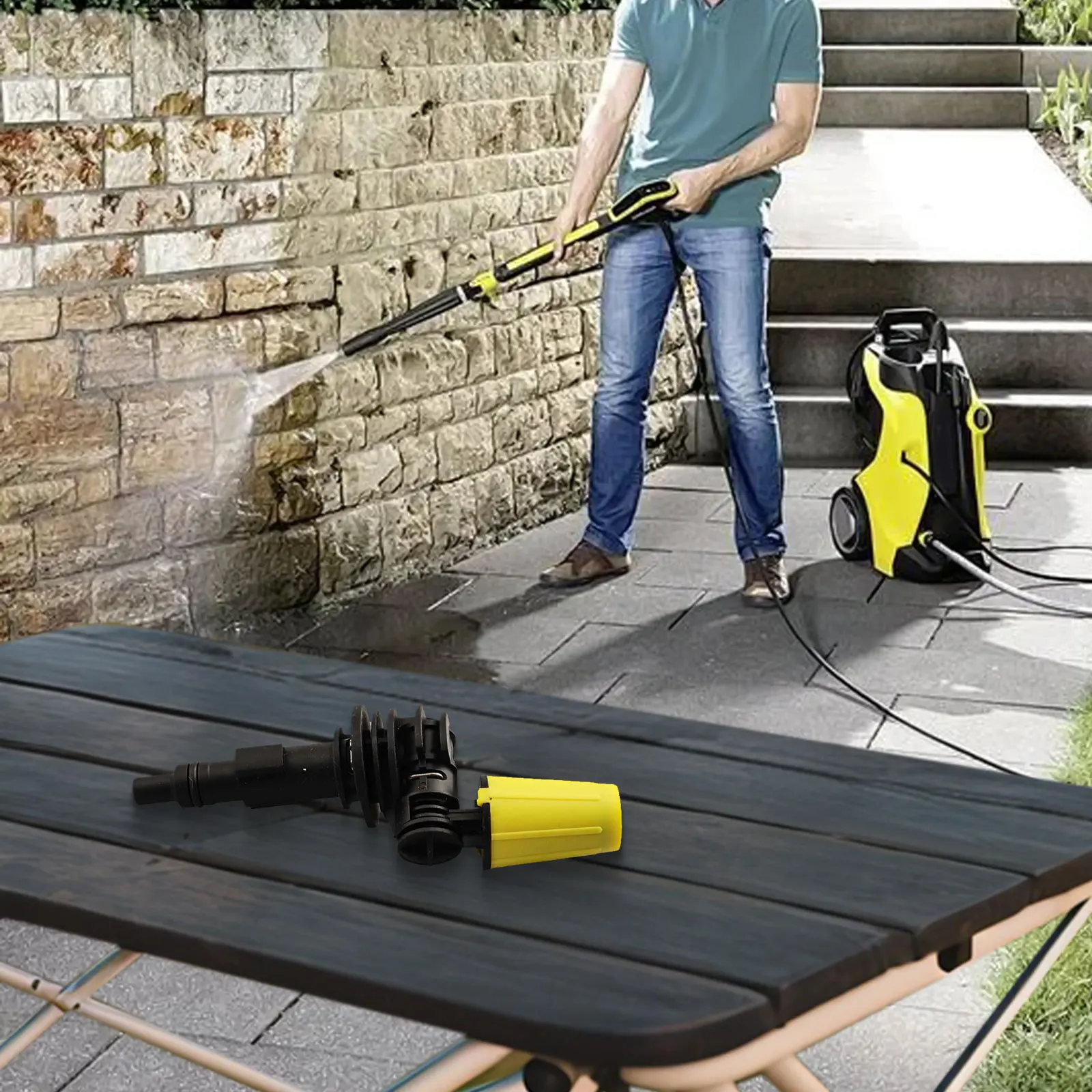 

Outdoor Cleaning 1pc 2pcs High Pressure Nozzle 360 Degree Rotary Nozzle Power Washer 360 Degree Nozzle Centrifugal Force Design