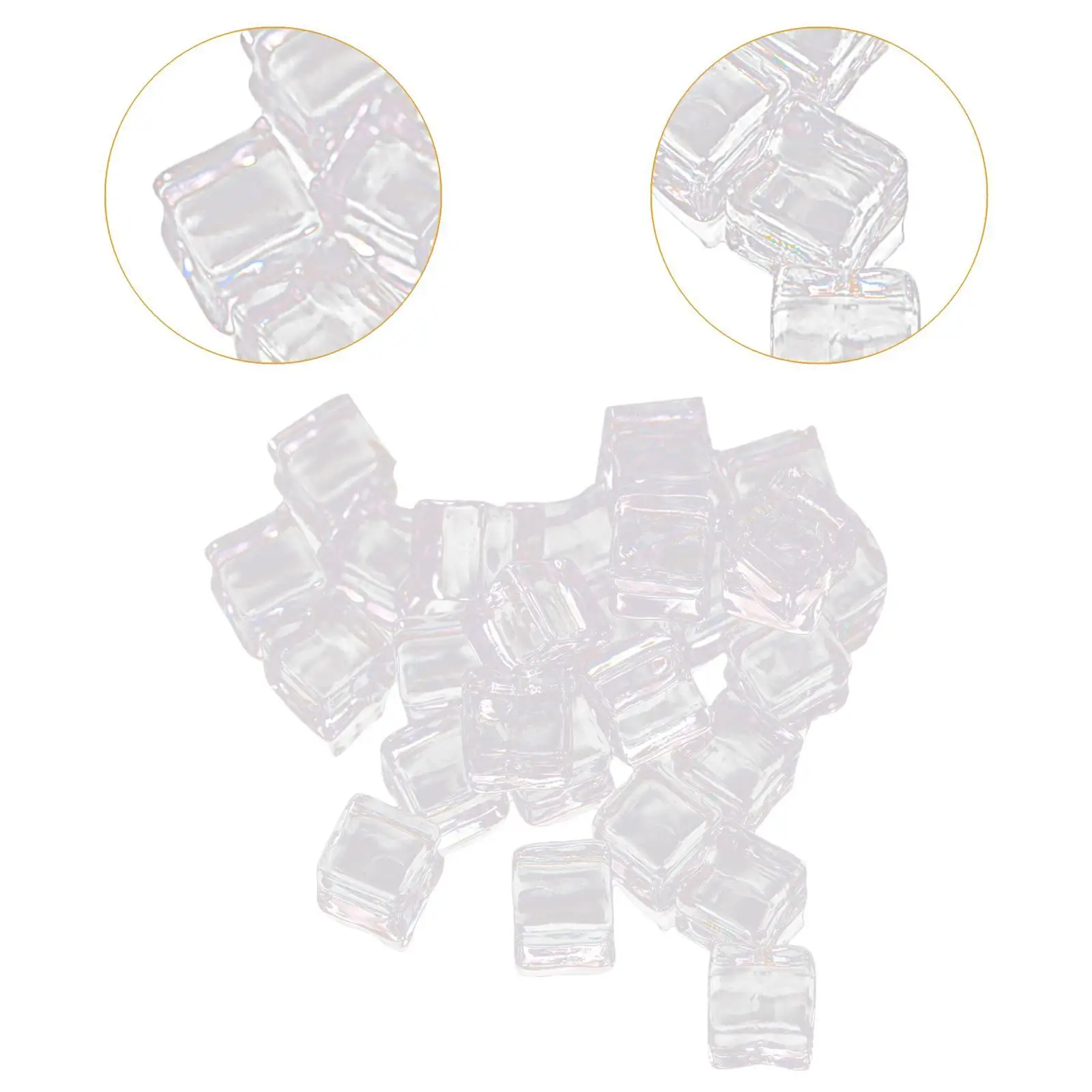 50 szt. Miniaturowe kostki lodu z żywicy do bajkowego ogrodu, krajobrazu, rękodzieła DIY, mieszane wzory