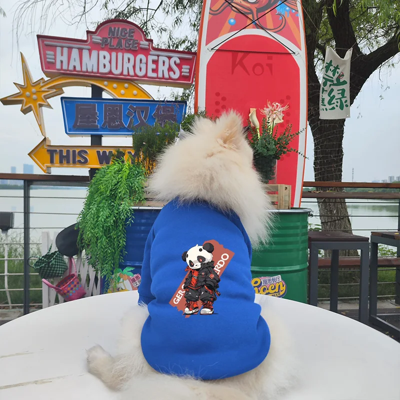 Cartoon Printed Dog Hoodie Pet Clothing Cat Clothing