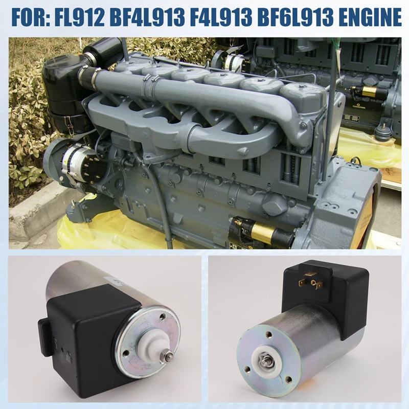 

12V Stop Solenoid Valve Actuator 0118-1663 For Deutz FL912 BF4L913 F4L913 BF6L913 Engine 01181663 / 0118 1663
