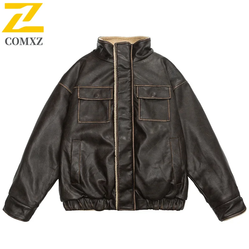 

​Men Down Cotton Jacket Winter Waterproof Windproof Thickened Korean Style Solid Color Autumn Winter​ Warm Outdoor sports Coat