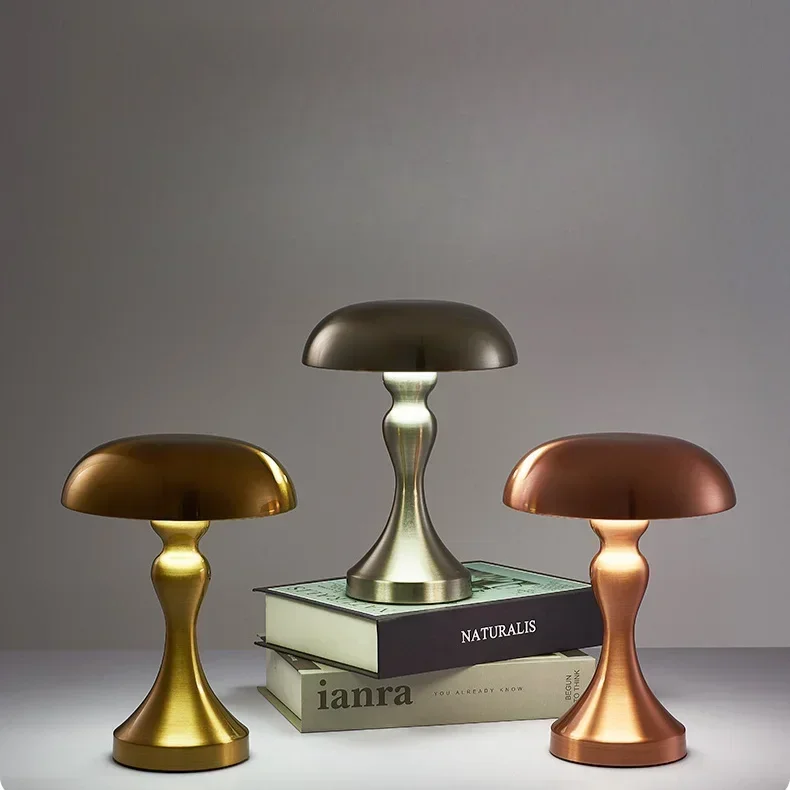 Personalized Design Mushroom Table Lamp Creative Living Room Atmosphere Light USB Charging Touch Bar Counter Small Night Light