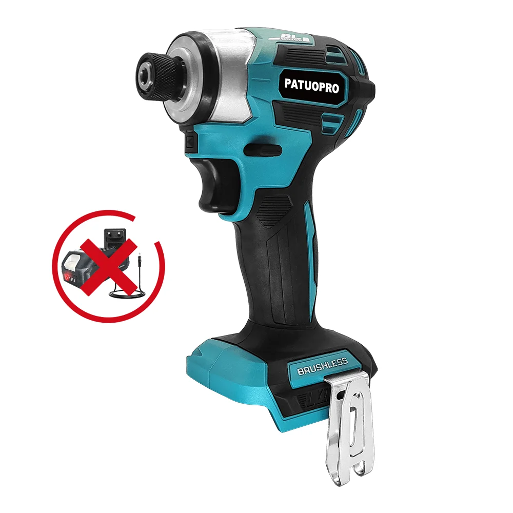 

PATUOPRO 5-Speed Brushless Electric Screwdriver 1/4-Inch Cordless Impact Driver Power Tools For Makita 18V Battery(No Battery)