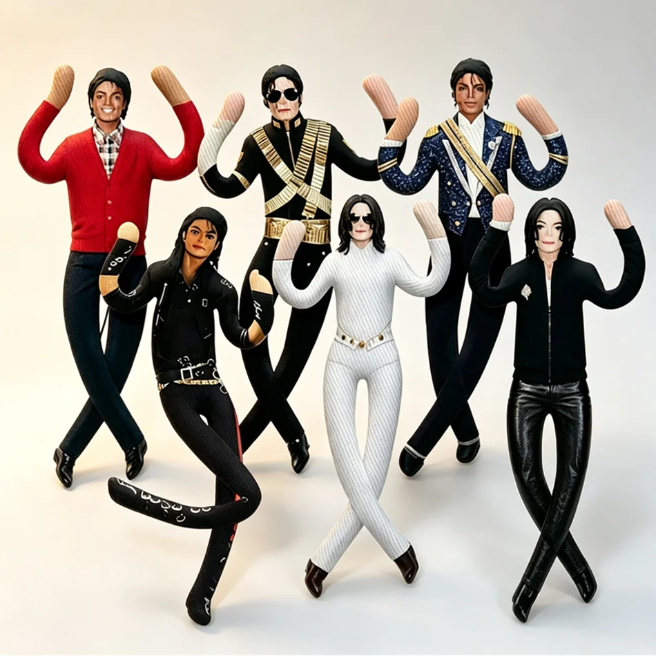 Offre Spéciale : Figurine Articulée en Peluche Michael Jackson – Accessoire de Cosplay, Décoration de Chambre, Cadeau Amusant