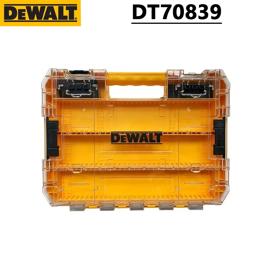 DEWALT DT70839 Large Tough Case (Empty) + 6 Dividers TSTAK System Multifunctional Stackable Detachable Partition Tool Box