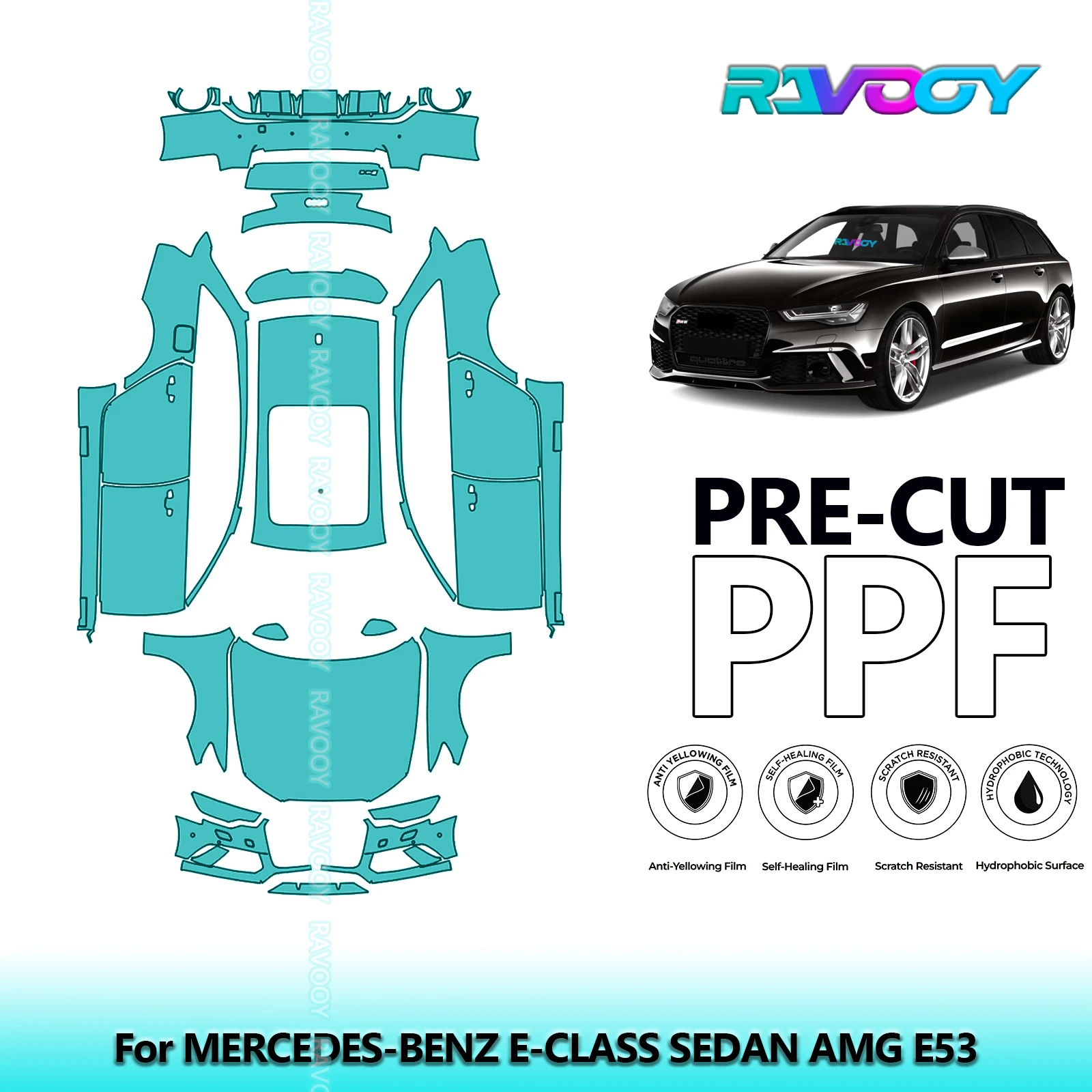 

Full Vehicle Clear Bra Precut PPF Paint Protection Film For Audi RS6 Avant 2013-2015