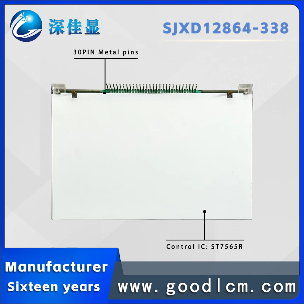 Imagem -02 - Ecrã Lcd com Cog Positivo St7565r Fonte de Alimentação 3v 12864338 Fstn Pequeno Instrumento 128x64