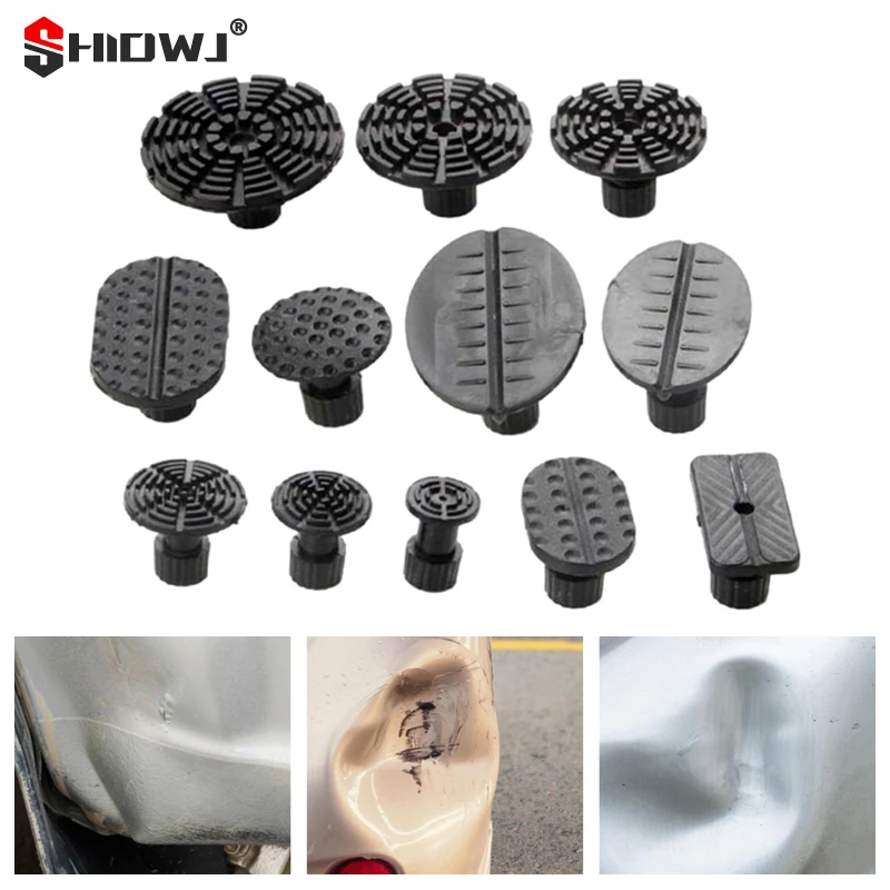 12Pcs Practical Pulling Tab Pads Portable Dent Repair Tools Durable Auto Dent Repair Puller Suction Cups Wide Application