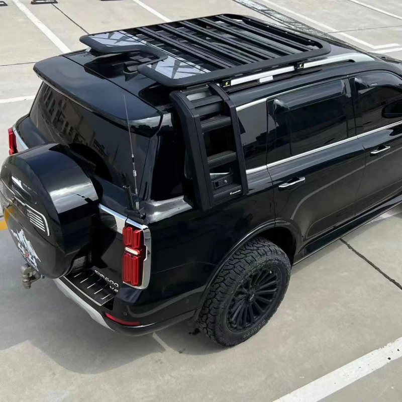 

Stainless Steel Top Roof Cargo Cer Black Powder Coating Roof Rack for 2023 tank 500 ROOF PLATFORM