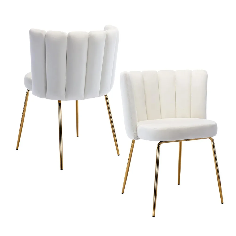 

Dining Chairs Set of 2, Comfy Living Room Chairs Modern Velvet Upholstered Accent Chair for Kitchen Vanity Bedroom, Customized