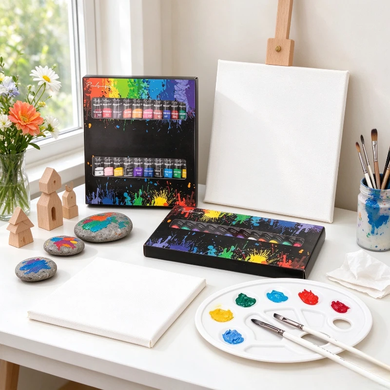 12/24/36 Color Professional Acrylic Paint Set in 12ml Tubes - Art Painting Supplies for Adults, Artists, Students, Beginners
