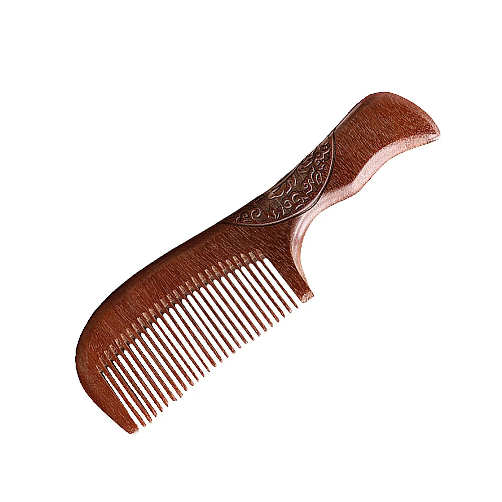 

Handcrafted Sandalwood Hair Comb Fine Polished Teeth Non Scratch Scalp Massage Comb for Women Natural Wood Styling Tool