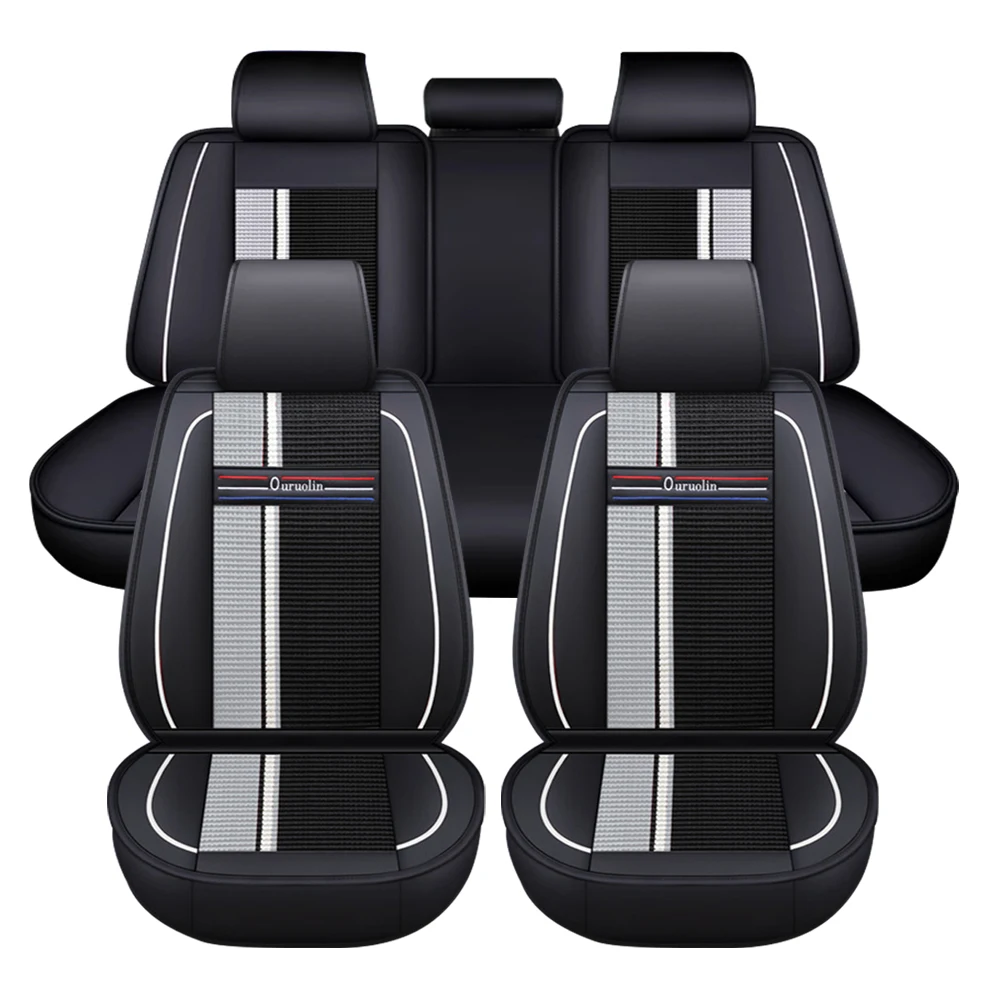 

Car Seat Covers Full Set Front Split Rear Bench For Car Universal Cloth SUV Sedan Van Automotive Interior Covers