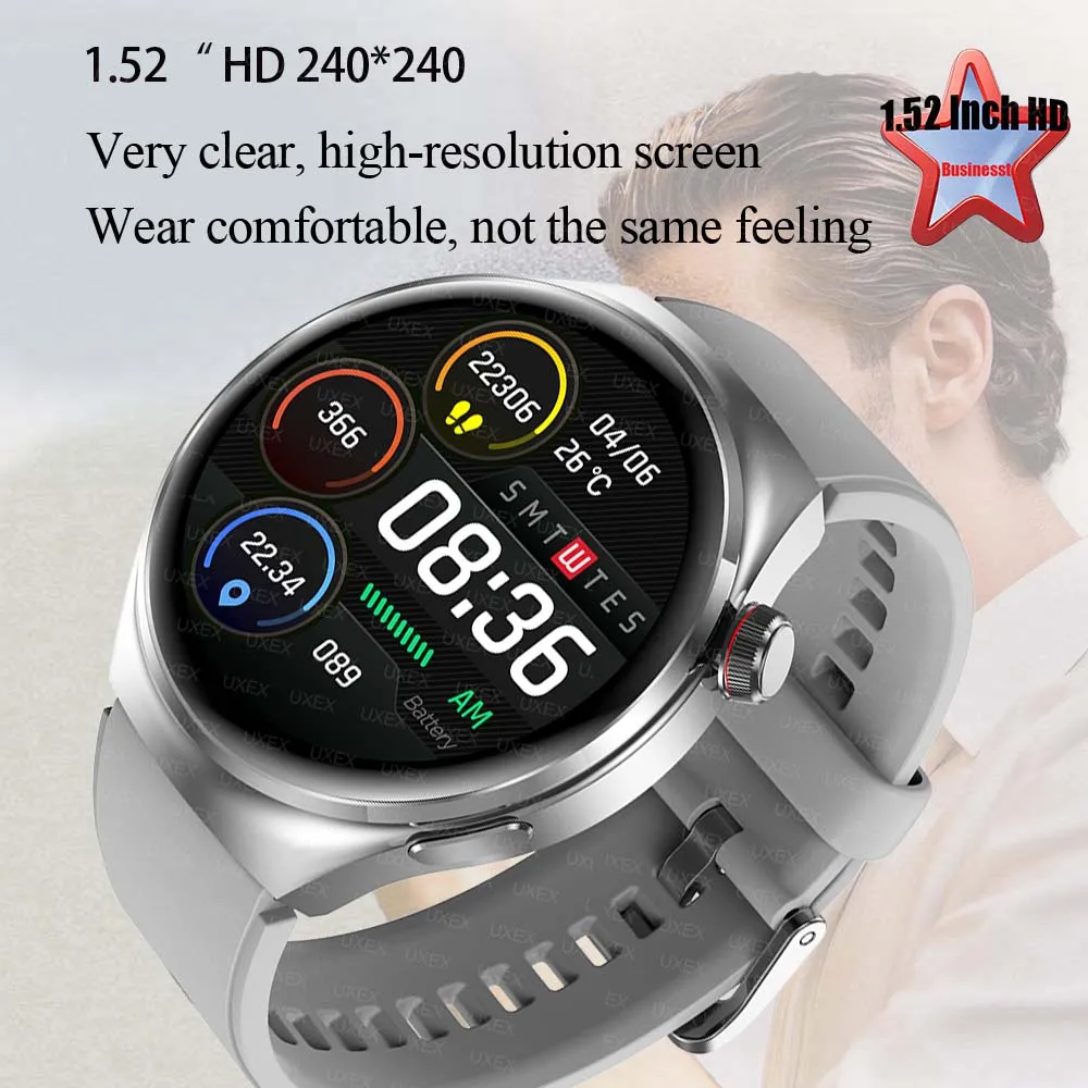 Outside Smart Watch Full touch Screen 1.52” HD Health Tracker Bluetooth Call Smartwatch Man Women Originl For Android Ios Phone