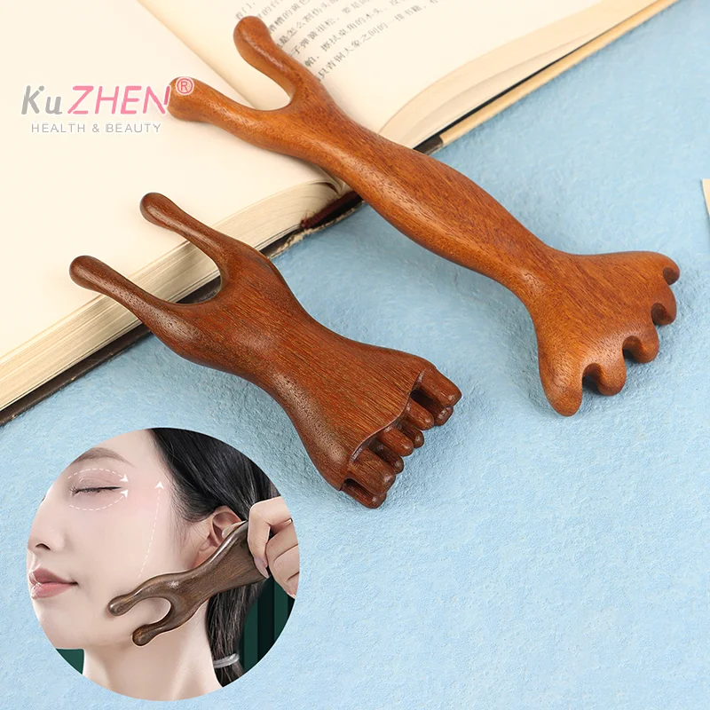 Sandalwood Scalp Massage Comb Meridian Comb Multifunctional Head Hair Comb Body Beautify Massage Guasha Scraping Care Comb